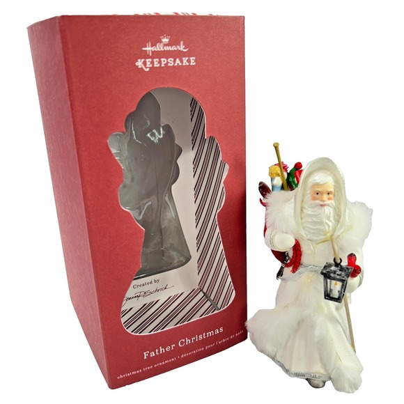 Hallmark FATHER CHRISTMAS 2015 Premium Keepsake Ornament Porcelain Boxed - Picture 1 of 14